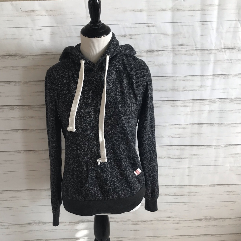 Reflex junior black marled hoodie sweatshirt small